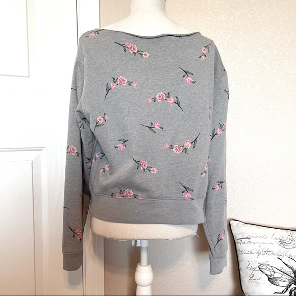 Victorias Secret Pink Crew floral sweater large - Picture 5 of 5